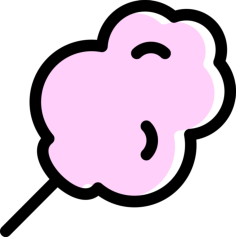 Cotton Candy Outline Drawing Svg Vector, Free Vectors File